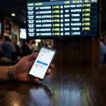 Anzeigetafel mit Baseball-Quoten in American Odds und Dezimalformat auf einem Sportwetten-Bildschirm